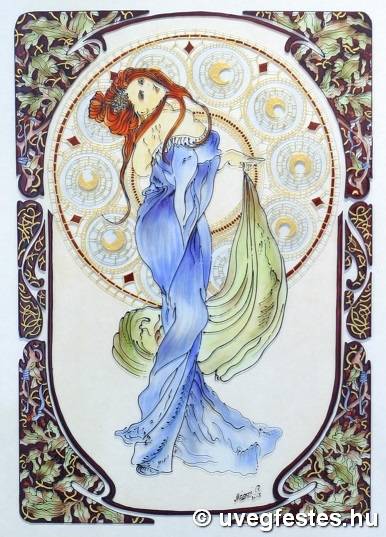 Das Bild „Verführung” von Aranka Mágori.