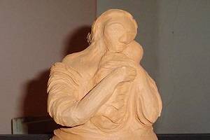 Keramik-11 - Ausschnitt. Kunstwerk von Aranka Mágori.