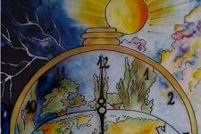 Dieses Bild hätte die Wand einer Universitätsraumes dekoriert. Kunstwerk von Aranka Mágori.