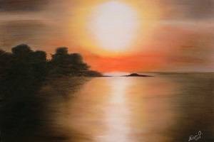 Silhouette (Korzika) - Ausschnitt. Kunstwerk von Aranka Mágori.